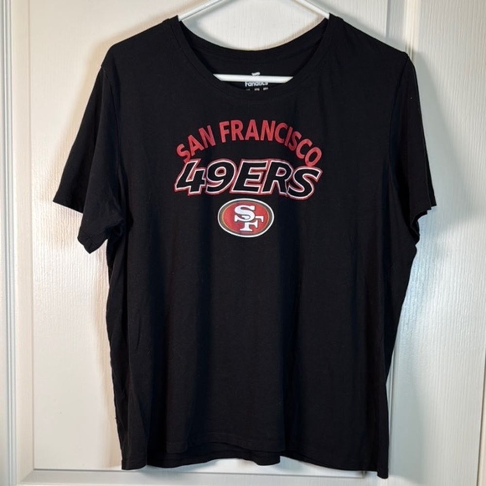 Fanatics Black Graphic Logo San Francisco 49ers SF Shirt Size 2XL EUC #2634